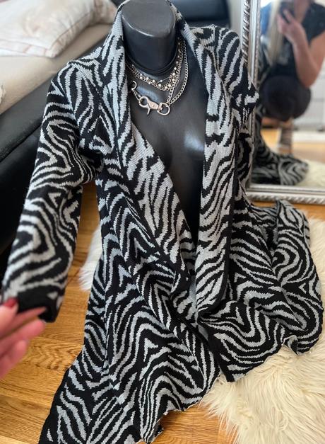 Asymetricky sveter kardigan uni, 