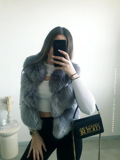 Kožušinová vesta xs/s, xs