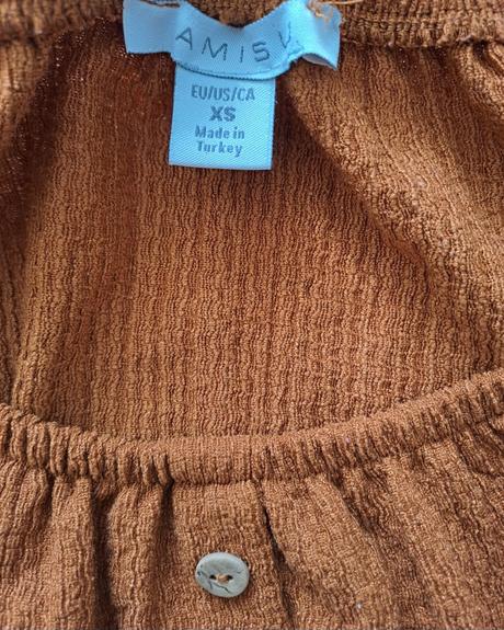 Top/blúzka s krátkym rukávom v boho štýle s voláno, amisu,xs