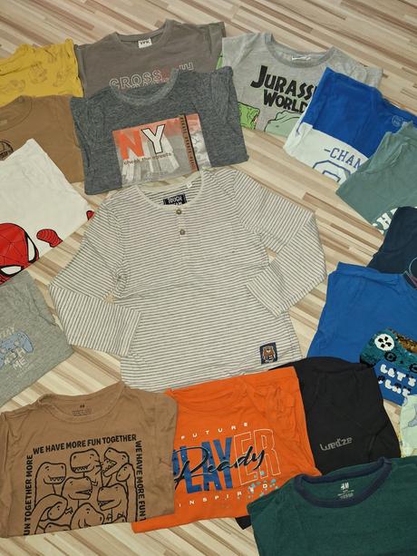 Tričko dlhý rukáv 19ks, 122–134