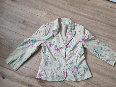 Okerové vyšívané sako heine 36, 36