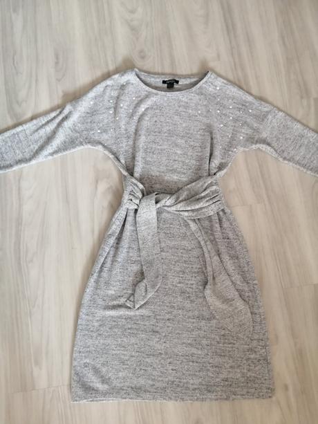 Sivé teplejšie šaty, esmara,s