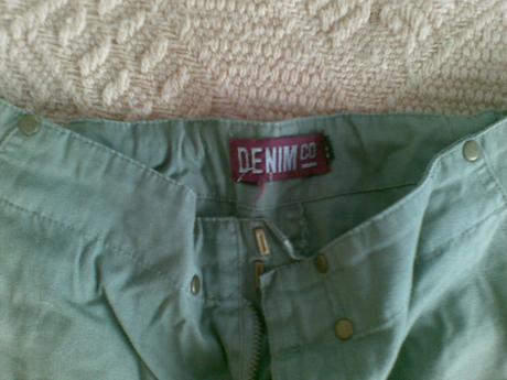 Sukňa s čipkou, denim,l