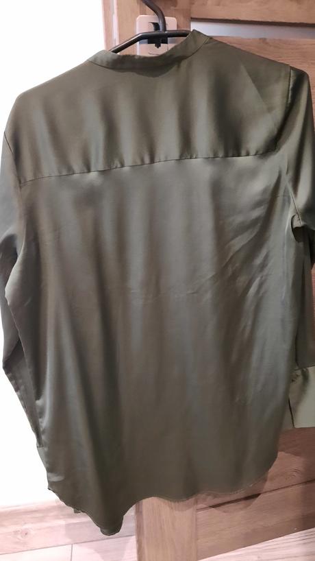 Zelená saténová košeľa - 36, h&m,36