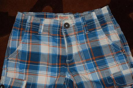 Kárované kraťasky s opaskom, c&a,128