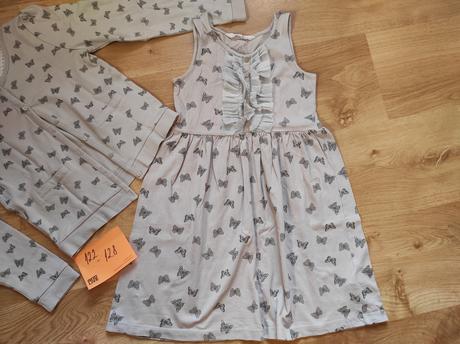 Set s motylikmi saty + svetrik, h&m,122