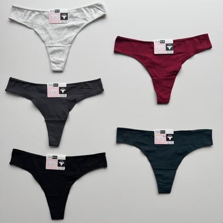 Dámske bavlnené tangá h368, l / m / s / xl