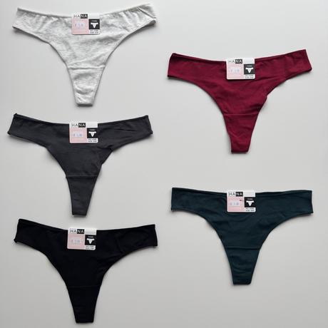 Dámske bavlnené tangá h368, l / m / s / xl