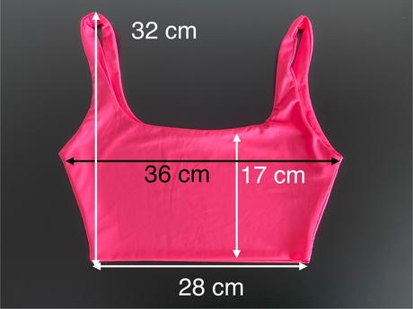 Bershka neónovo ružové crop top tielko s, bershka,s