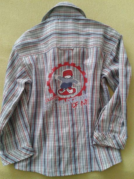 Košeľa so skejťákom vpredu aj vzadu-netreba žehliť, 110