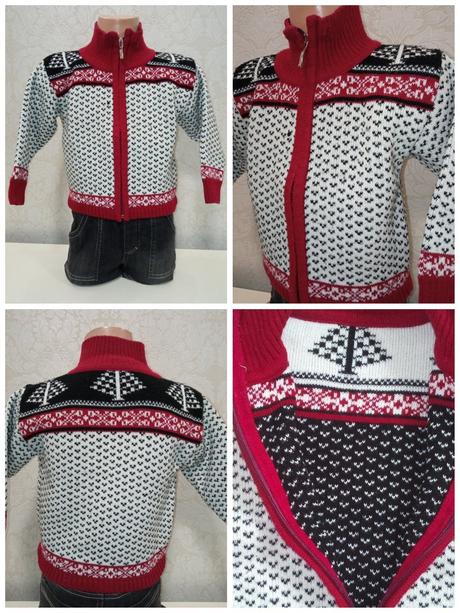 Chlapčenský vzorovaný sveter, 98