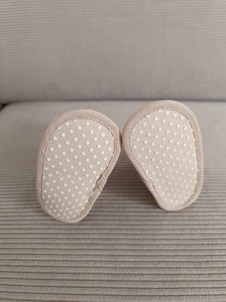 Béžové čižmičky pre bábätká, <17