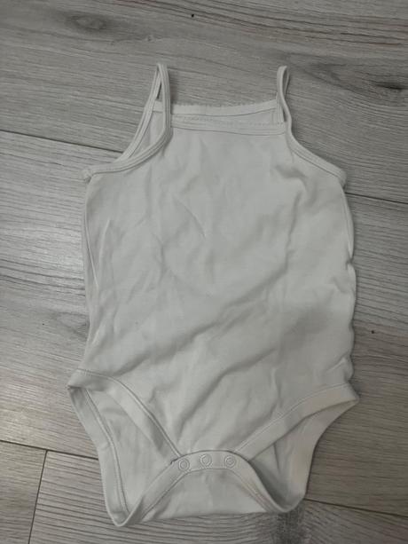 Biele tielkove body s tenkými ramienkami, primark,86