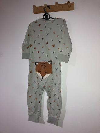 Pyžamo - overal - s aplikáciou líšky na zadku, lindex,92