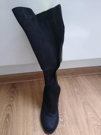 Cierne vysoke cizmy vel.37, 37