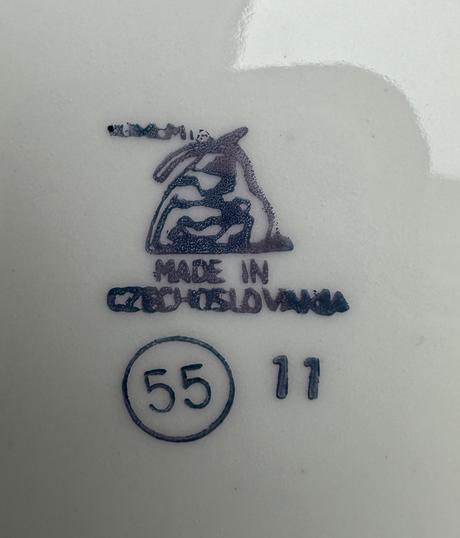 Karlovarská porcelánová miska s tanierom vintage,