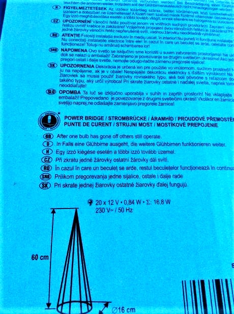 Vianočný kužeľ - lampa, 