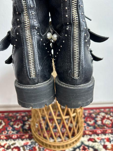 Zara kozenne čižmy s perlickami, zara,36