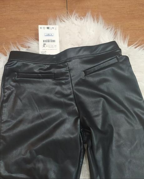 Koženkové nohavice, zara,158