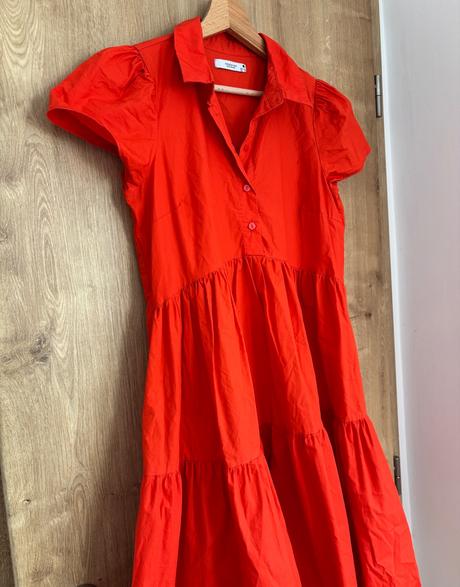 Cervene bavlnene saty, reserved,xs