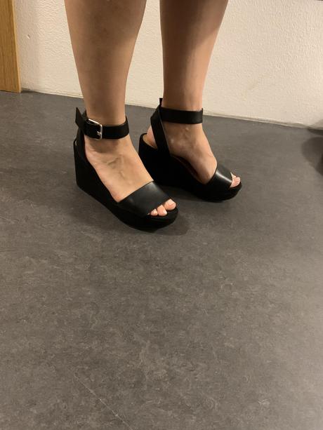 Sandále na podeste, zara,38