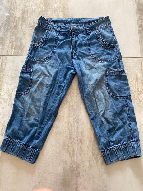 Rifľové trištvrťové šortky, takko,152