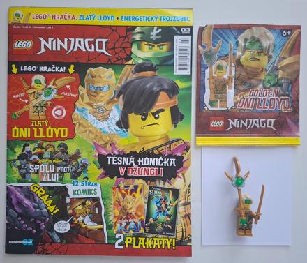 Lego ninjago časopis 03/2023 zlatý oni lloyd, 