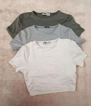 Fb sister set 3x elastické crop topy, fishbone,xs