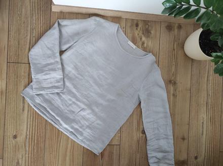 Ľanové tričko vtáčatko, s