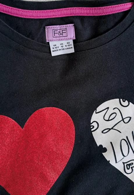 Tričko srdiečka 140, f&f,140