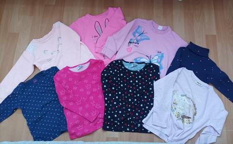Mikiny, tričká, tuniky 13kusov veľkosť 110, 110