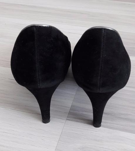 Čierne lodičky s otvorenou špičkou, č. 37, 37