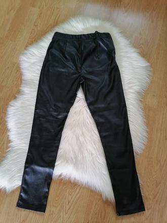 Kožené nohavice, h&m,146