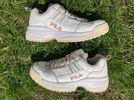 Biele športové voľnočasové tenisky fila platforma, fila,41