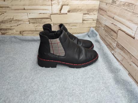 Rieker 40 - dámske čierne zateplené topánky 2, rieker,40