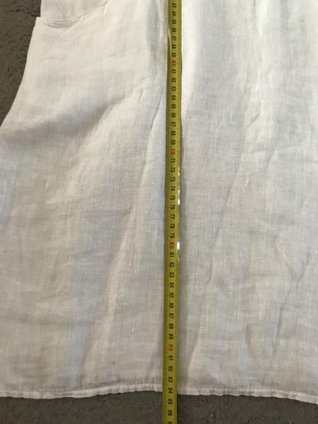 Biele ľanové šaty v.l, l