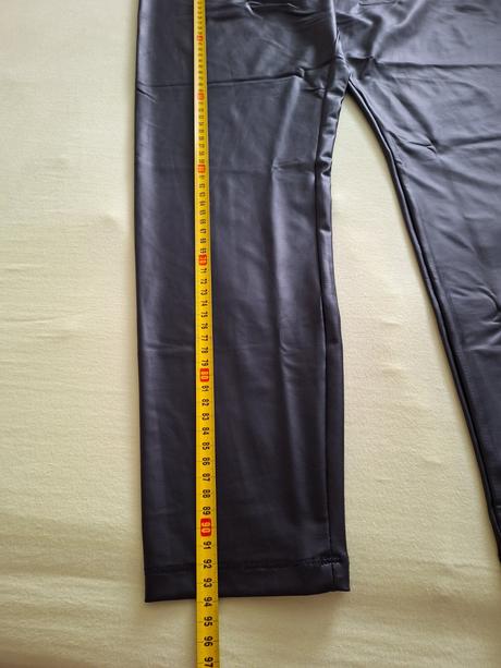 Čierne "kožené " legíny h&m xl, h&m,xxl
