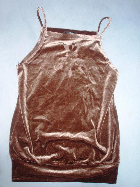 Krásne zamatové lesklé tieločko, mango,s