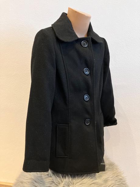 Dievčenský čierny kabát f&f (122), f&f,122