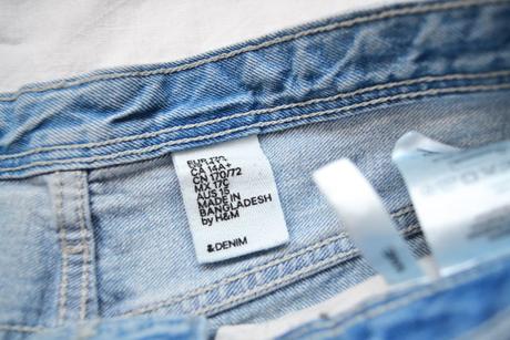 Riflové kraťasy hm super stav, h&m,170