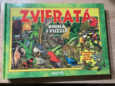 Kniha s puzzlami zvierata,