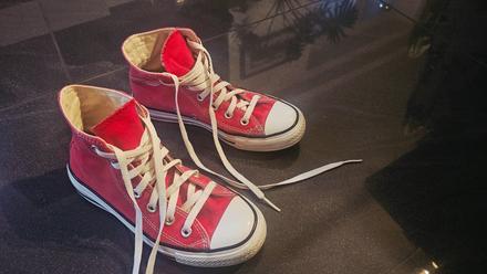 Plátené červené tenisky coversy, converse,36