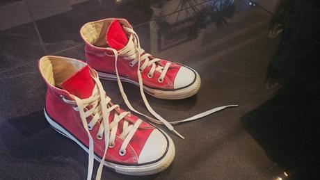 Plátené červené tenisky coversy, converse,36