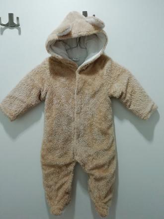 Prechodný huňatý overal macko kombinéza, 80