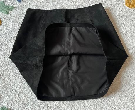Čierna kožená sukňa, h&m, s/36, h&m,s
