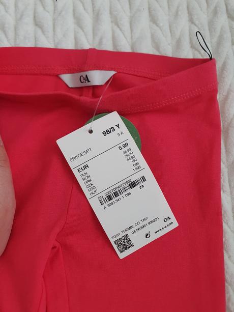 Nové legínky s potlačou, c&a,98