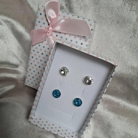 Strieborné náušnice rivoli, swarovski