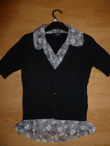 Kvetinová blúzka+ bolerko oblečené raz, next,38