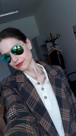 Vintage kárované sako - s, 36