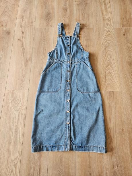 Rifľové šaty na traky, h&m,40